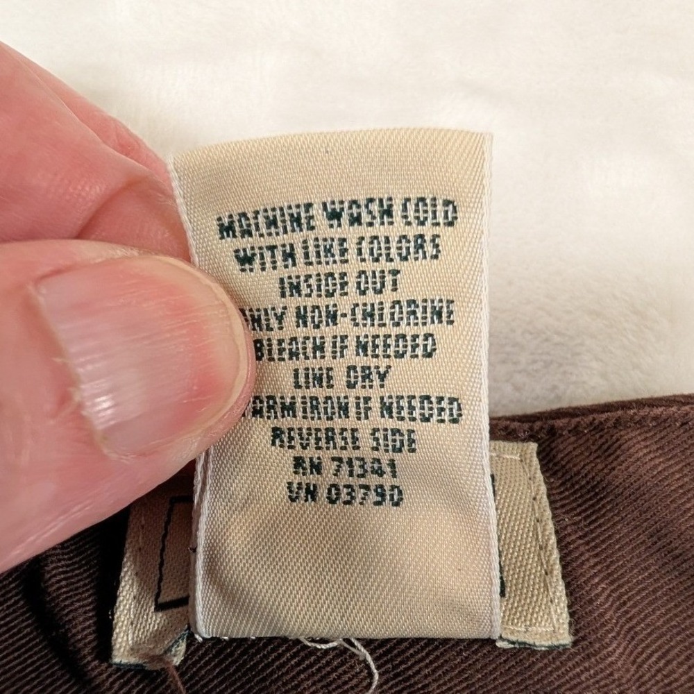 LL Bean Womens Brown Cotton Lycra Straight Crop Capri Pants Stretch Size 6 Reg - Picture 5 of 8